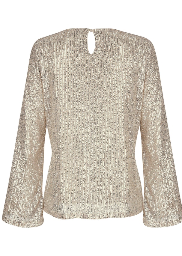 Pailettenbluse mit langem Arm 6
