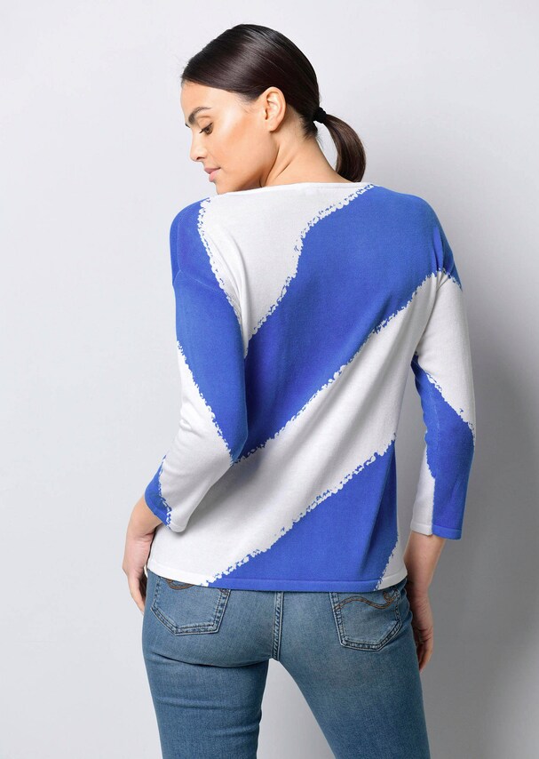 Pullover mit grafischem Streifendessin 2