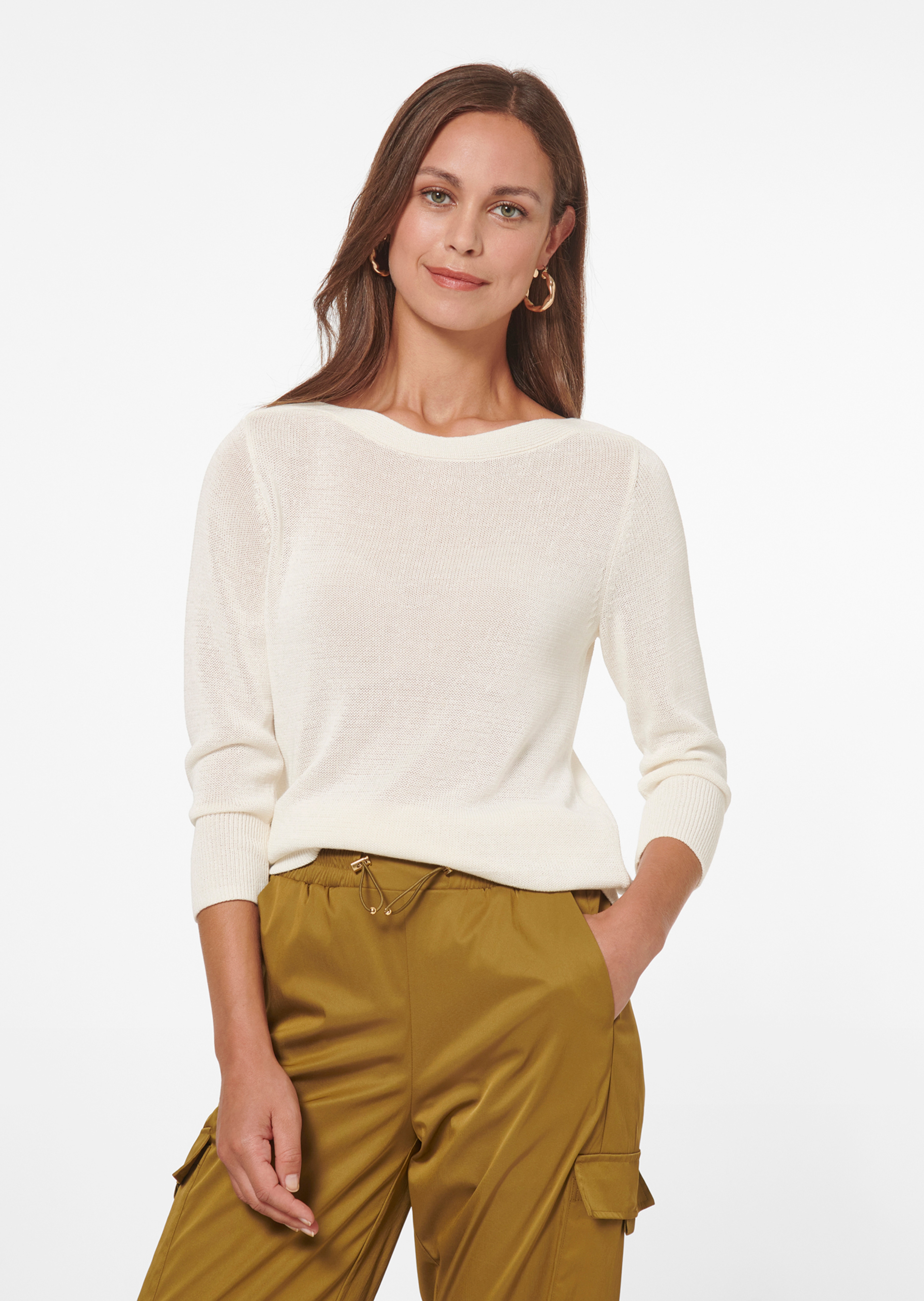 Pullover mit Leinenanteil