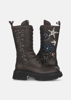 Hohe Boots mit Glitzer-Ornamenten thumbnail 5