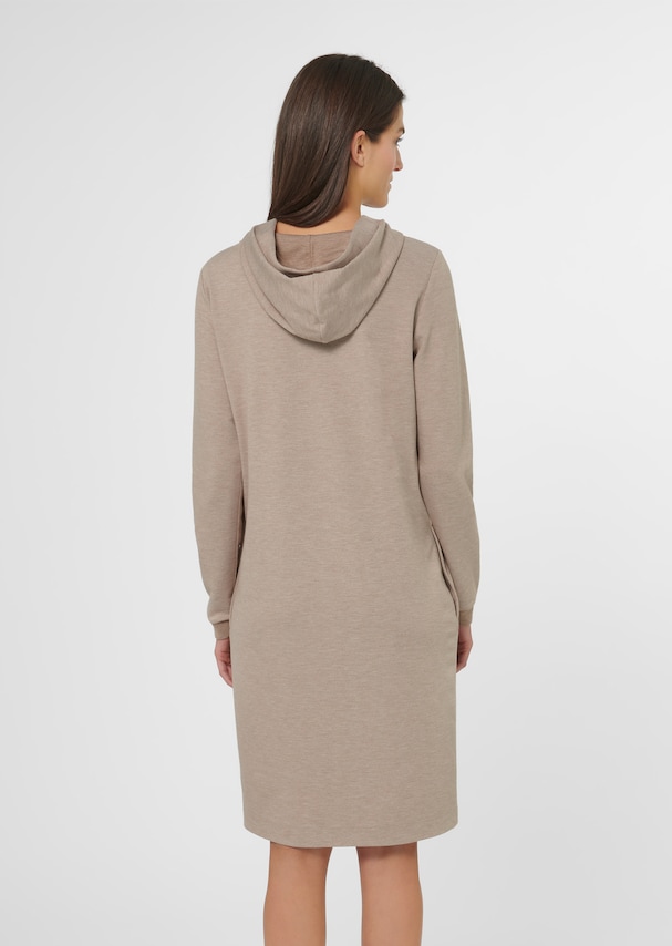 Hooded dress in soft sweat fabric 2