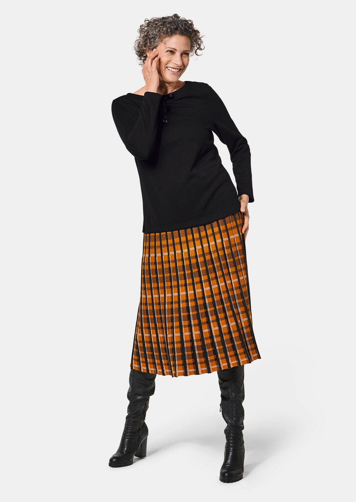 Sweatshirt mit halsfernen Kragen und Tunnelzug