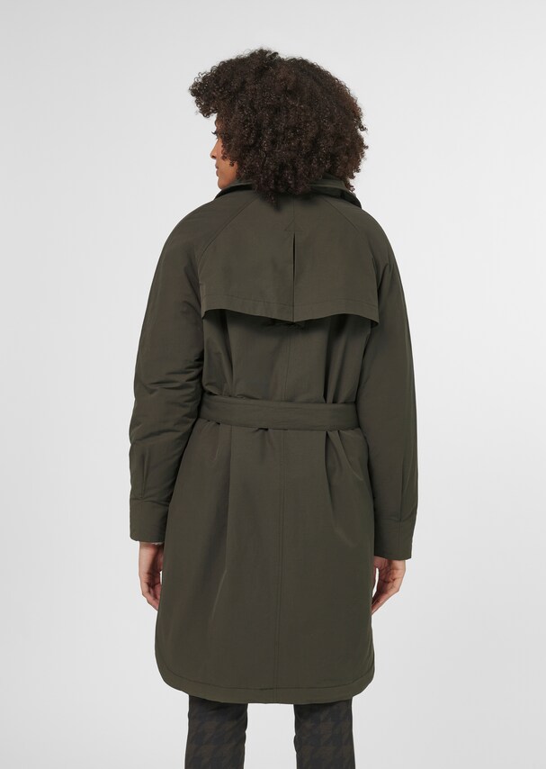 Fashionable trench coat with warm lining 2