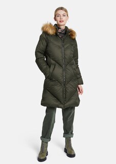 Lange Daunenjacke mit Webpelz thumbnail 2
