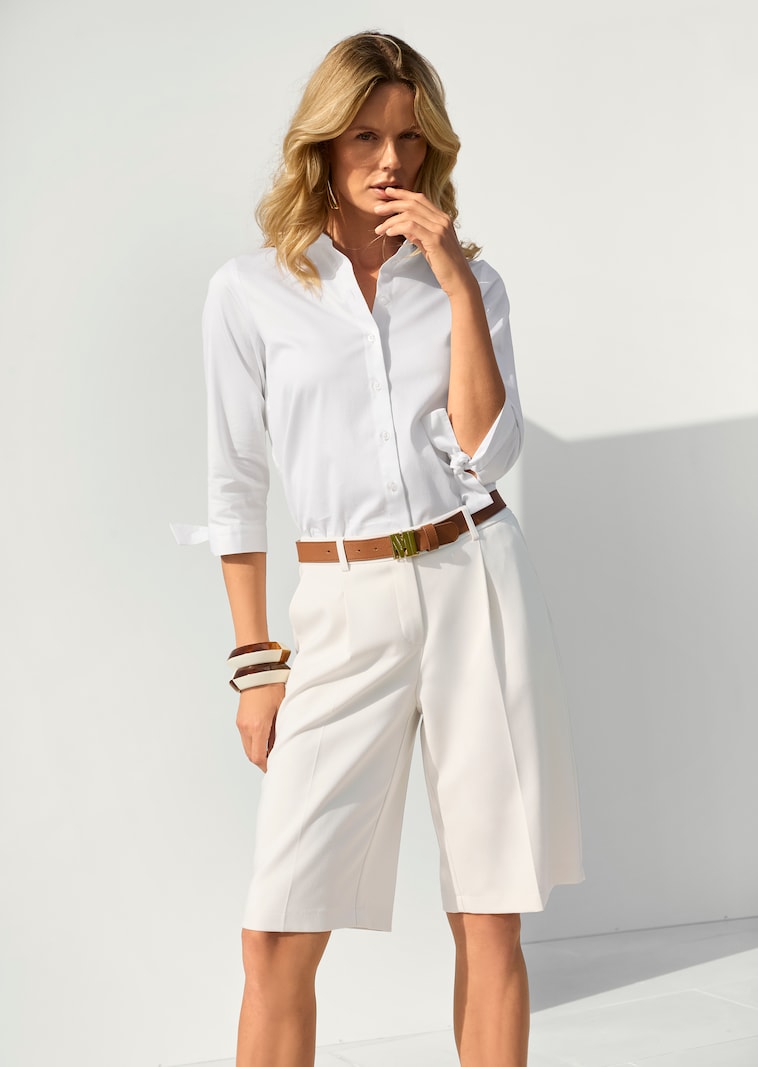 Satin-Bluse mit Ärmelschleifen