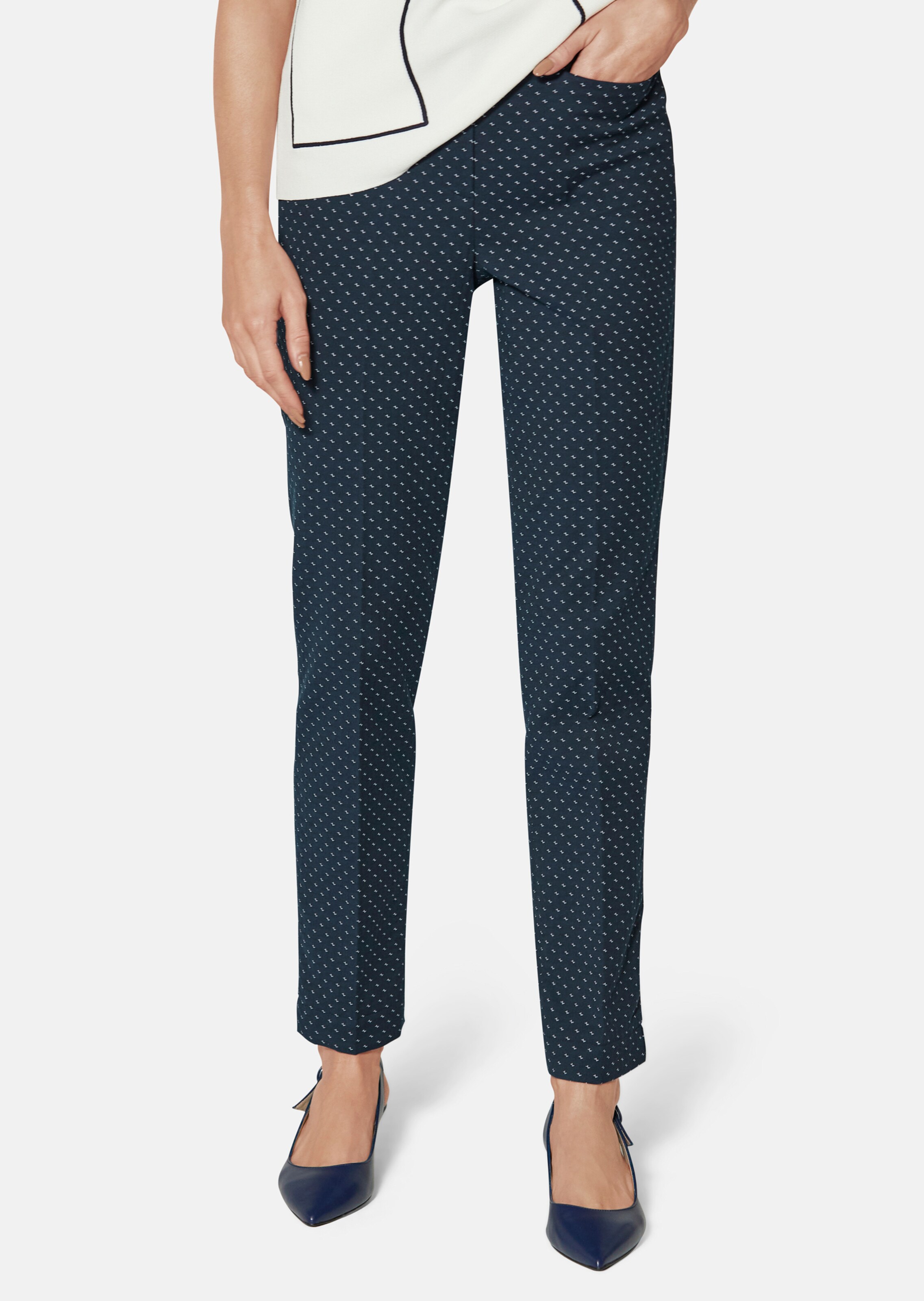 Schmale Jacquardhose