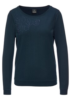 Sweatshirt mit Blüten-Stickerei thumbnail 1