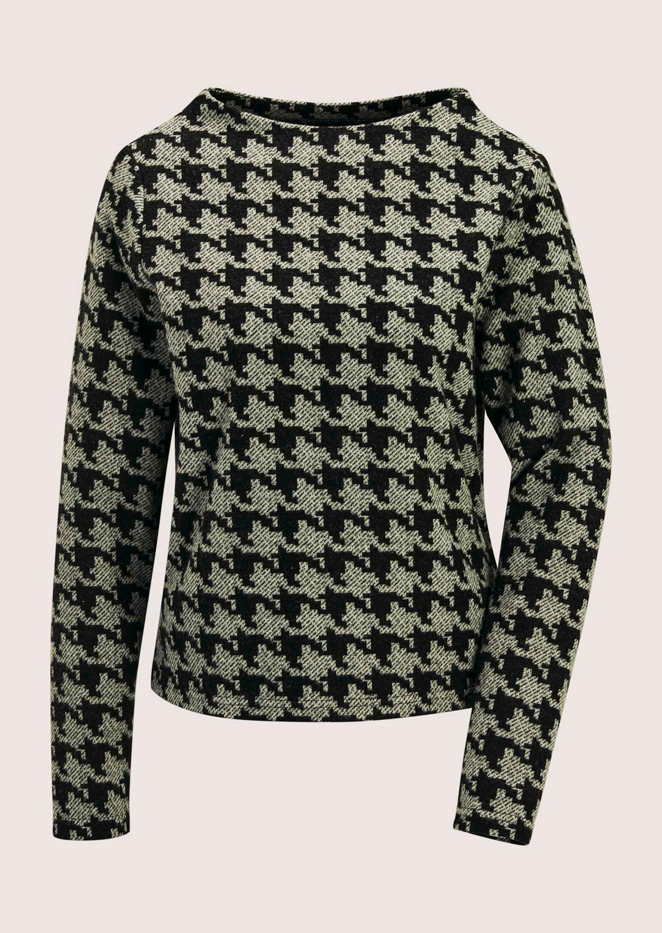 Sweatshirt im Hahnentritt-Design