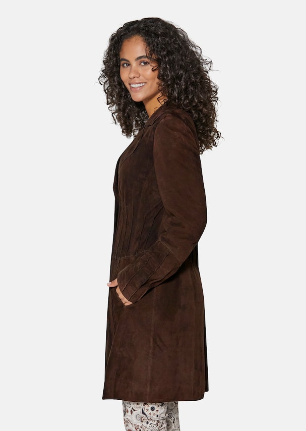 Suede leather frock coat 3
