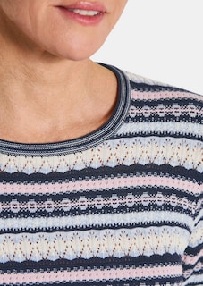 Jacquard-Pullover in Ringel-Optik thumbnail 5