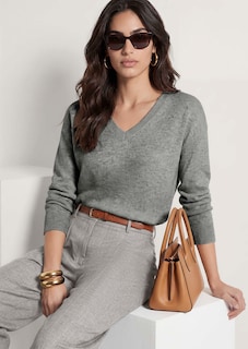 Pull en V en bon cachemire thumbnail 4