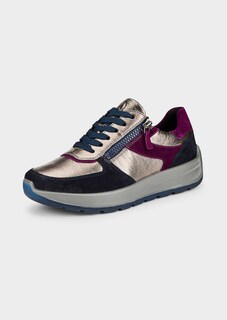 Leder-Sneaker mit Metallic-Look thumbnail 1