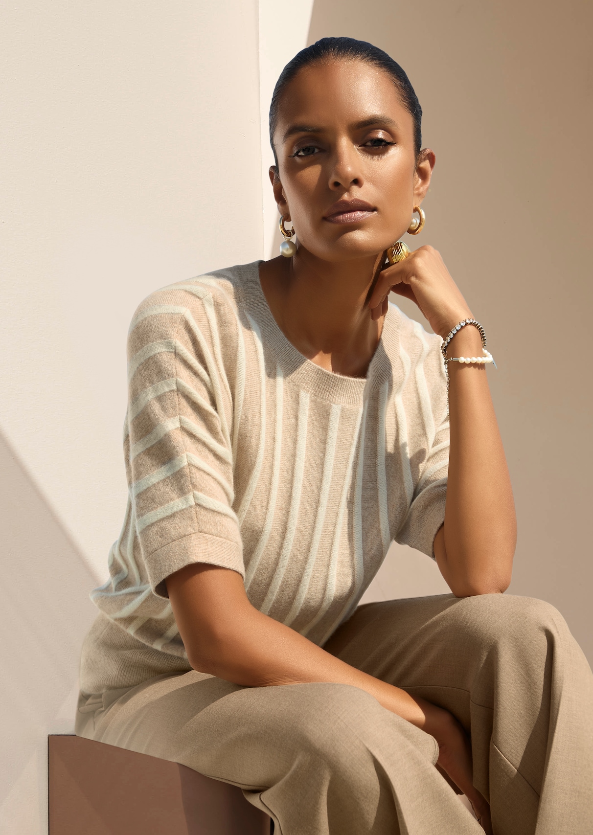 Streifenpullover aus Good Cashmere