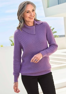 Strickpullover mit ausgefallenem Kragen thumbnail 7