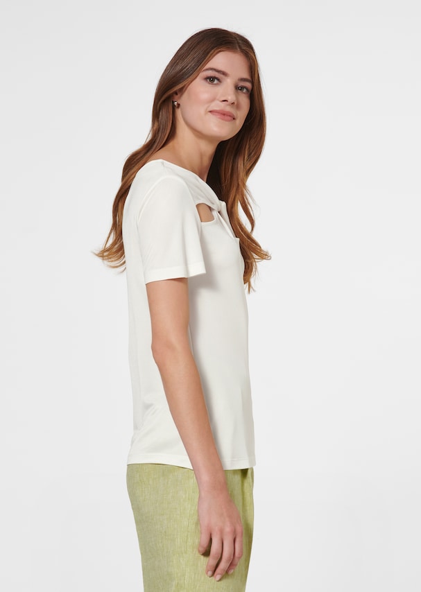 TALBOT RUNHOF X MADELEINE short-sleeved shirt with cut-outs and knot effect 3