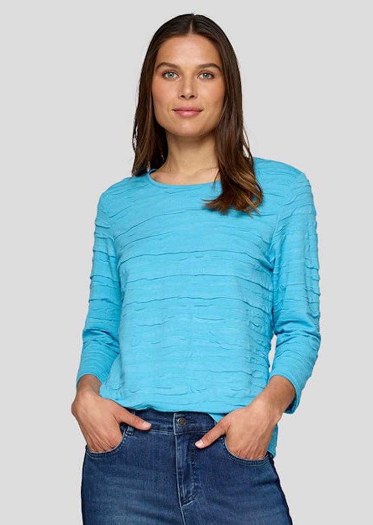 Jersey-Shirt mit Wellenmuster