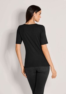 Kurzarm-Shirt mit Glanz und Transparenz thumbnail 3