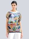 Bluse in Tuchdruckoptik thumbnail 6