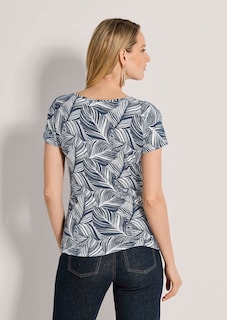 Viskoseshirt mit grafischem Blattprint thumbnail 3