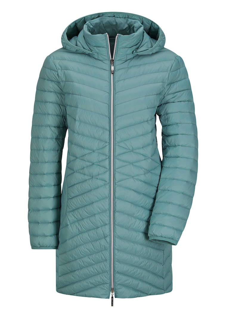 Daunenmantel mit femininer Steppung