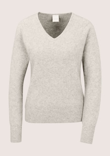 Schurwoll-Pullover mit V-Ausschnit thumbnail 6