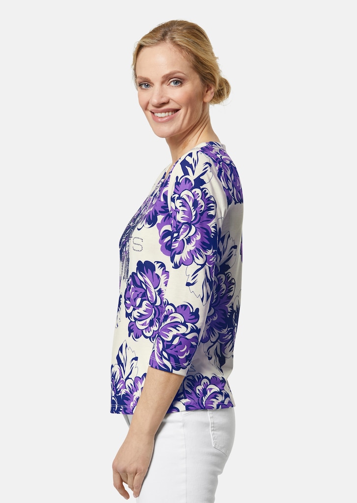 Shirt with floral print and 3/4 sleeves 3