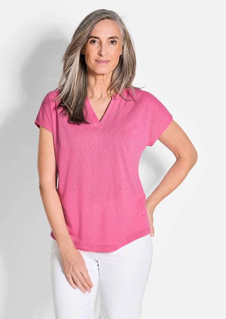 Shirt aus luftigem Viskosejersey