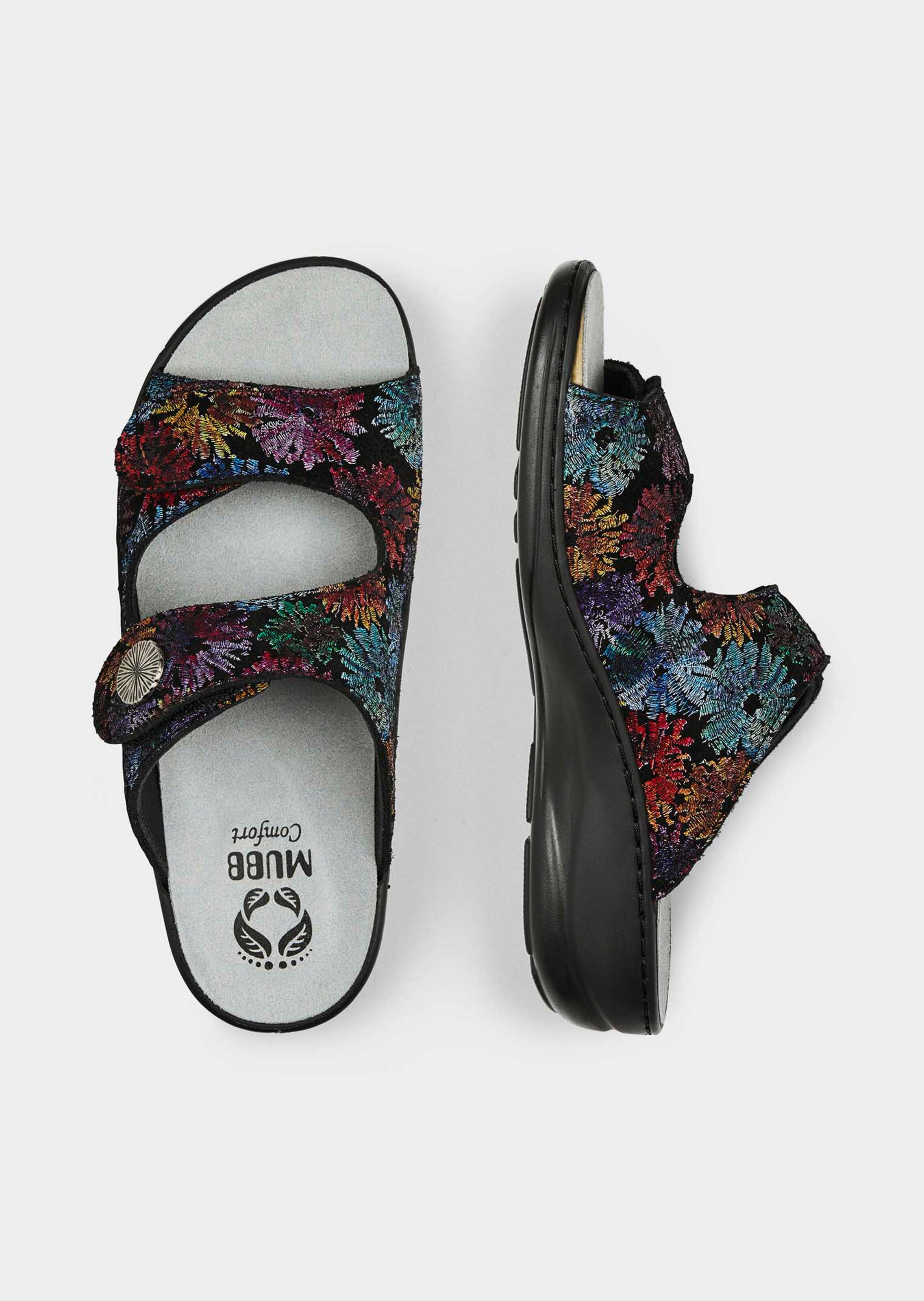 Pantoletten - noir / multicolore - Gr. 41 de Goldner Fashion