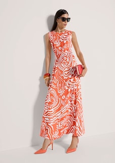 Ärmelloses Kleid mit Unikat-Print thumbnail 4