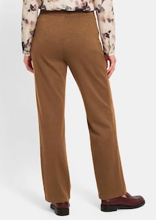 Pantalon à taille élastique avec pinces thumbnail 3