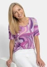 Shirt van viscose met een artistieke all-over print thumbnail 4