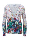 Open-front waterfall collar cardigan thumbnail 1