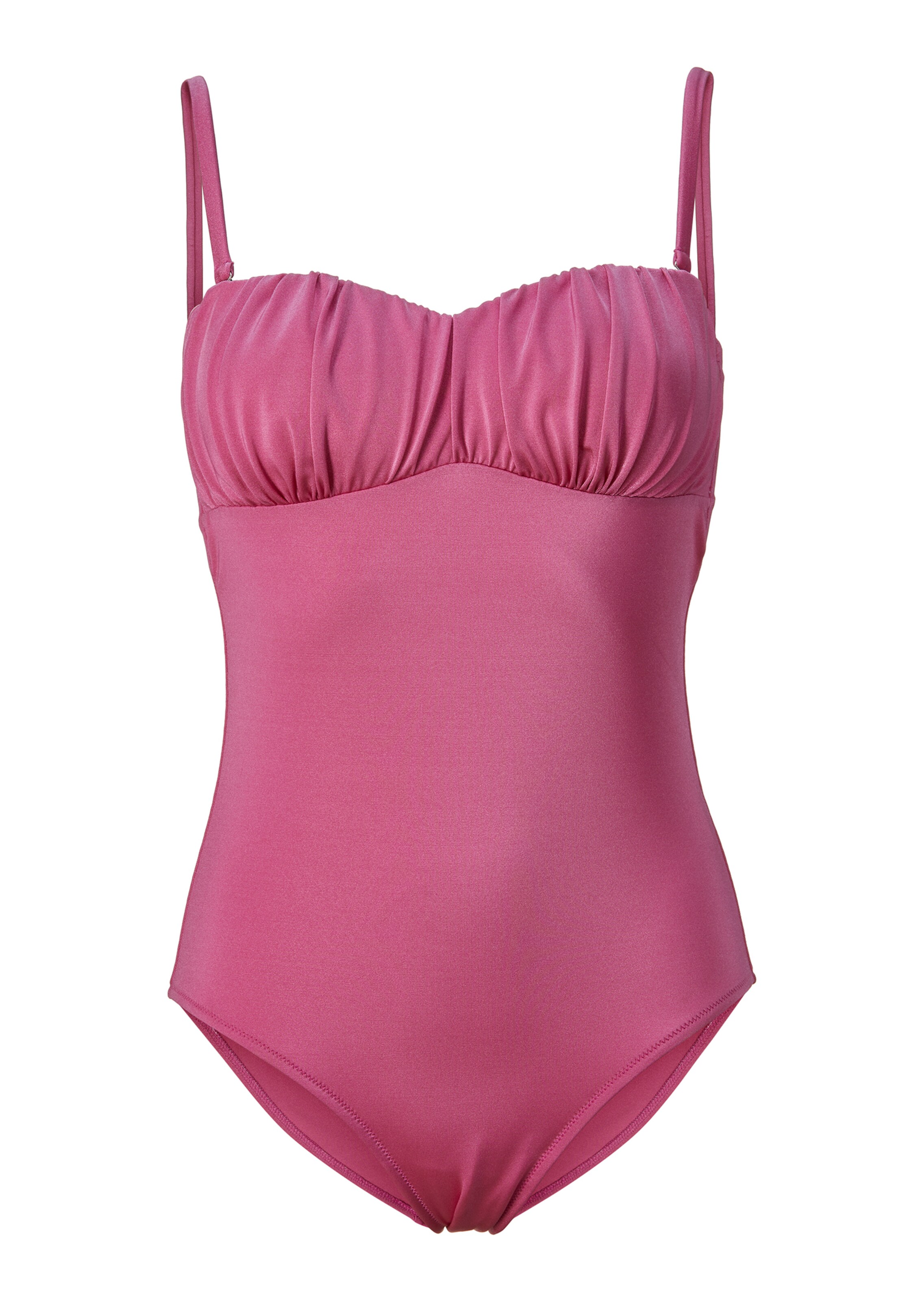 Bandeau-Badeanzug mit Raffung