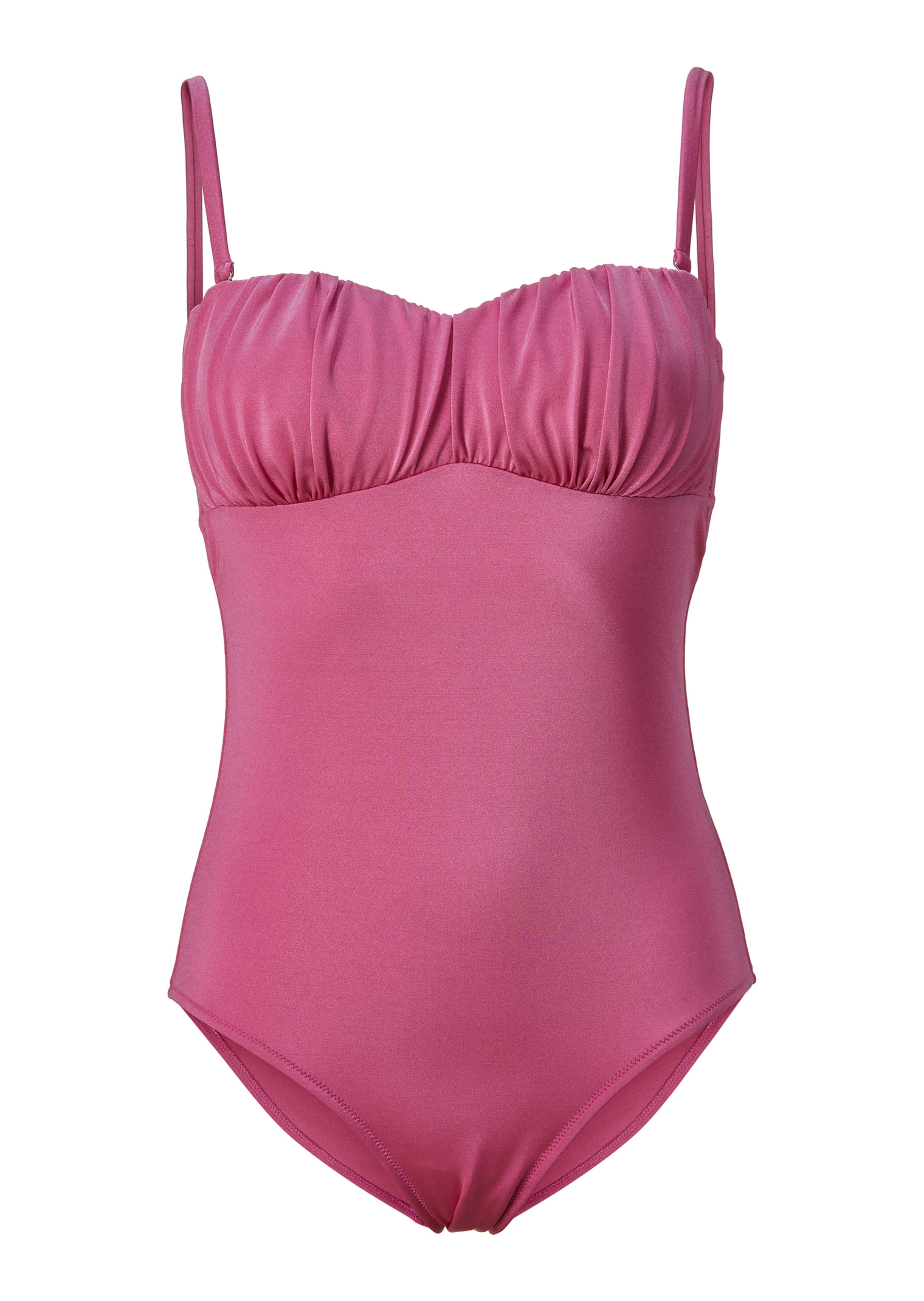 Bandeau-Badeanzug mit Raffung
