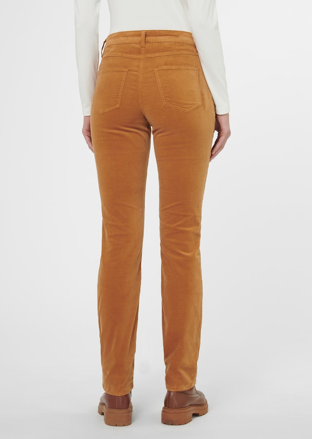 Velvet trousers in five-pocket design 2