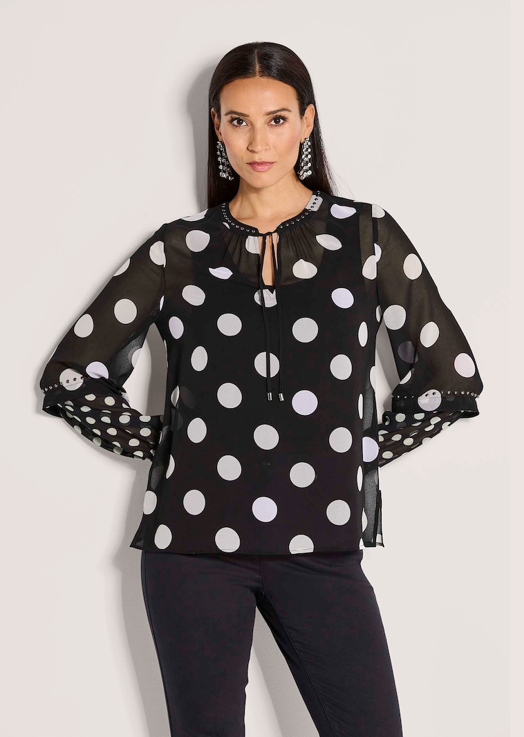 Schlupfbluse mit Pünktchen-Charme