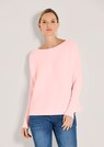 Quergerippter Strick-Pullover mit langen Ärmeln thumbnail 1