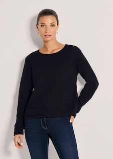 Rippenstrick-Pullover mit Zopfdetails thumbnail 1