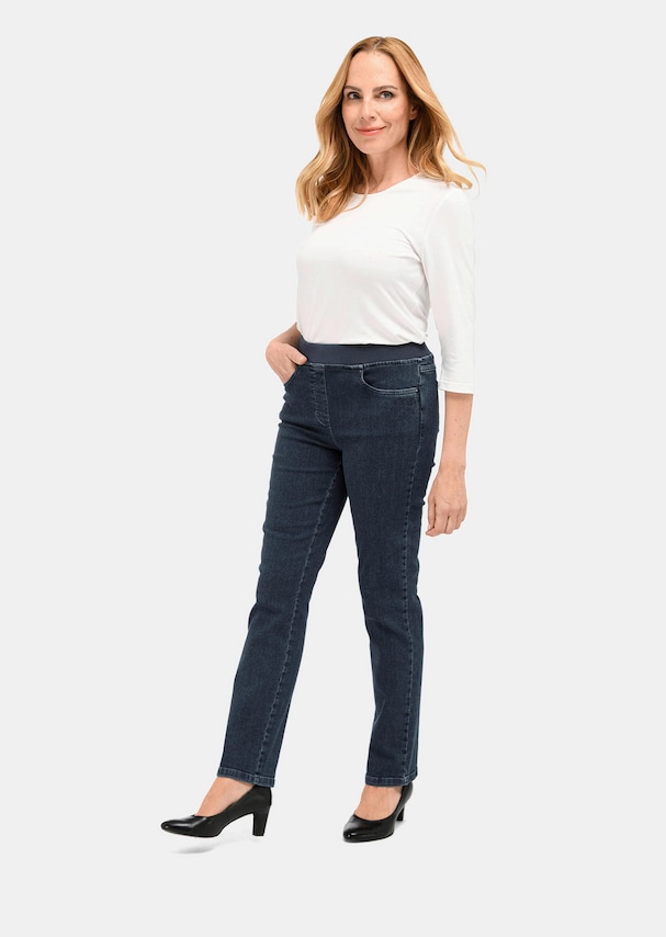 Jeans LOUISA met elastische jersey tailleband 1