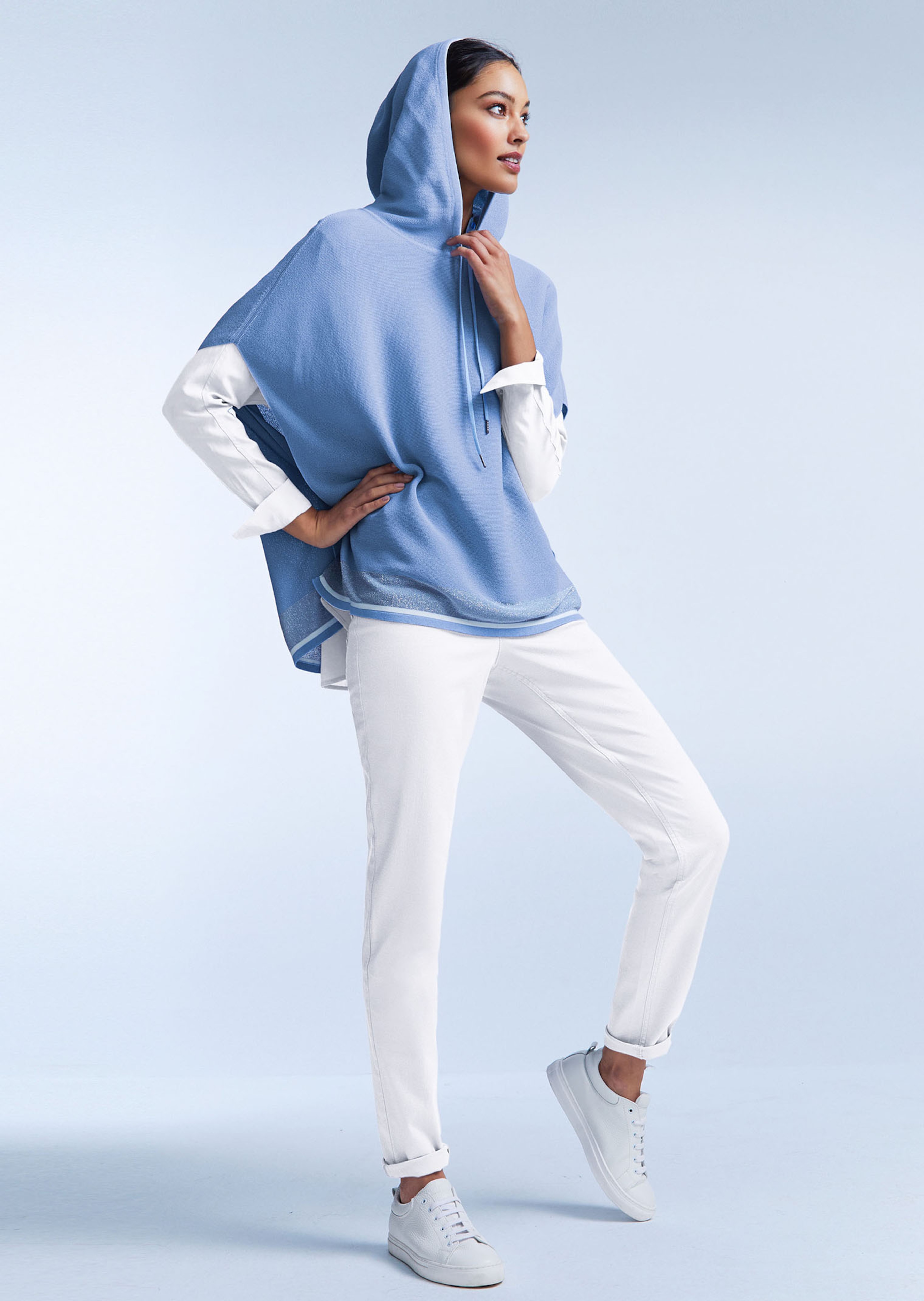 Pullover im Poncho-Look