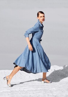 Denim dress with buttons thumbnail 7