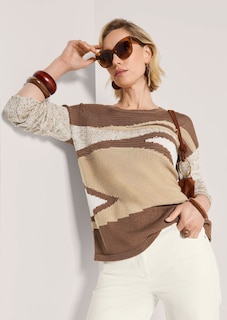 Rundhals-Pullover mit Intarsien thumbnail 4