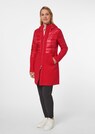 Lange Jacke im Materialmix mit Kapuze thumbnail 2