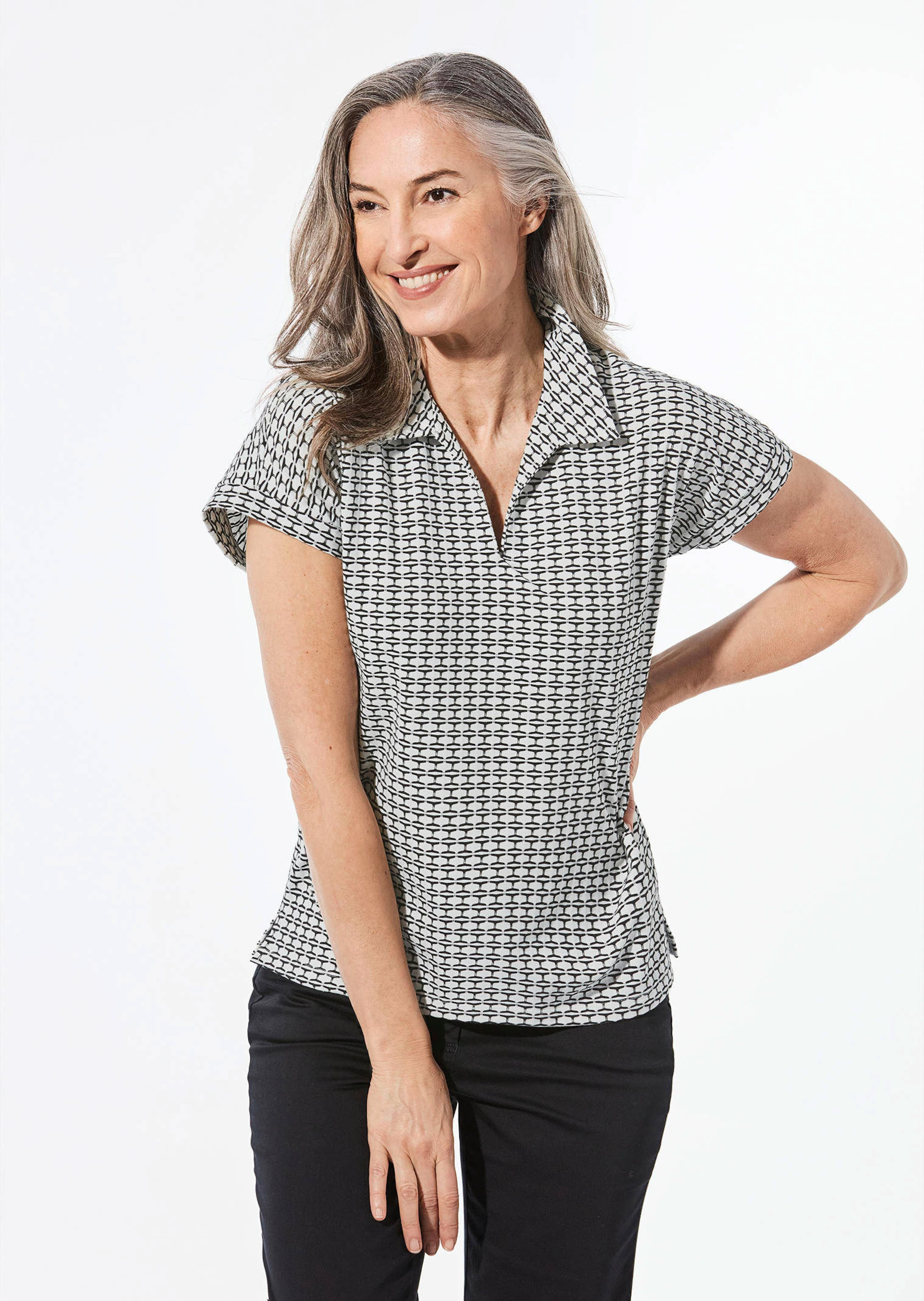 Shirt met subtiel jacquard