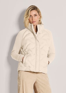 Steppjacke mit Strickärmeln und Stehkragen thumbnail 1