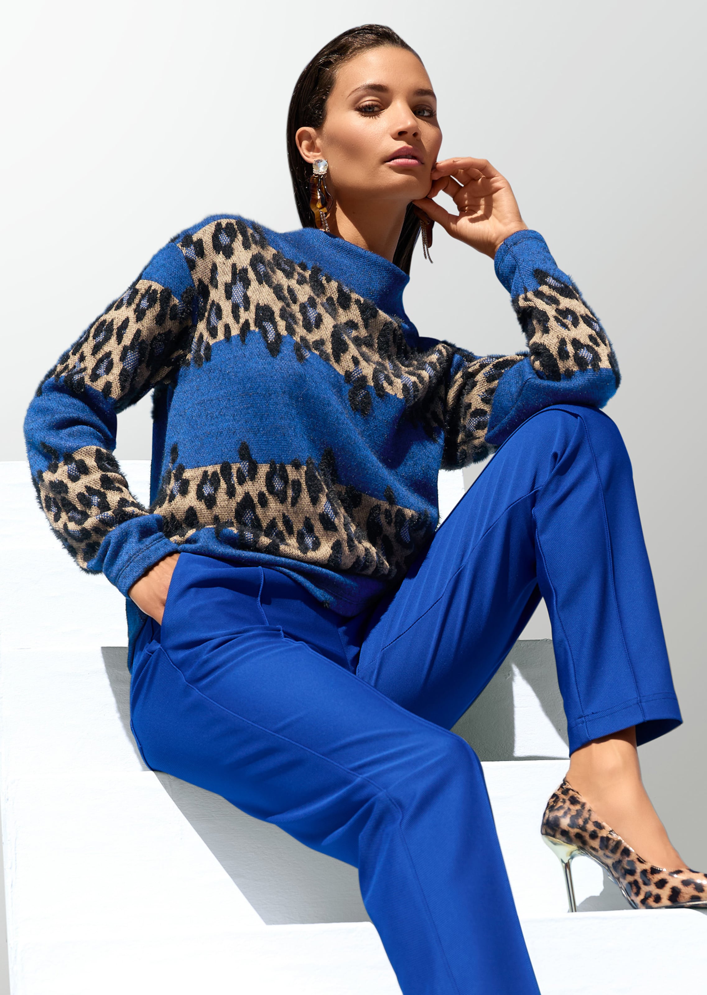 Jacquard-Sweatshirt mit Leo-Design