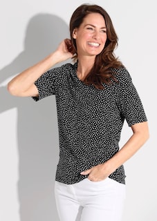 T-shirt en jersey avec motif à pois thumbnail 5