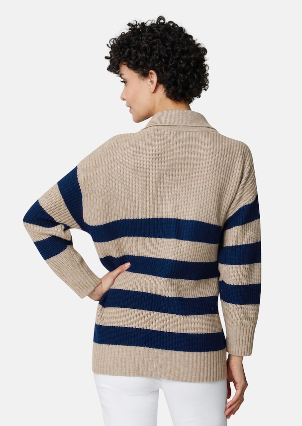 Striped jumper with wool and cashmere 2