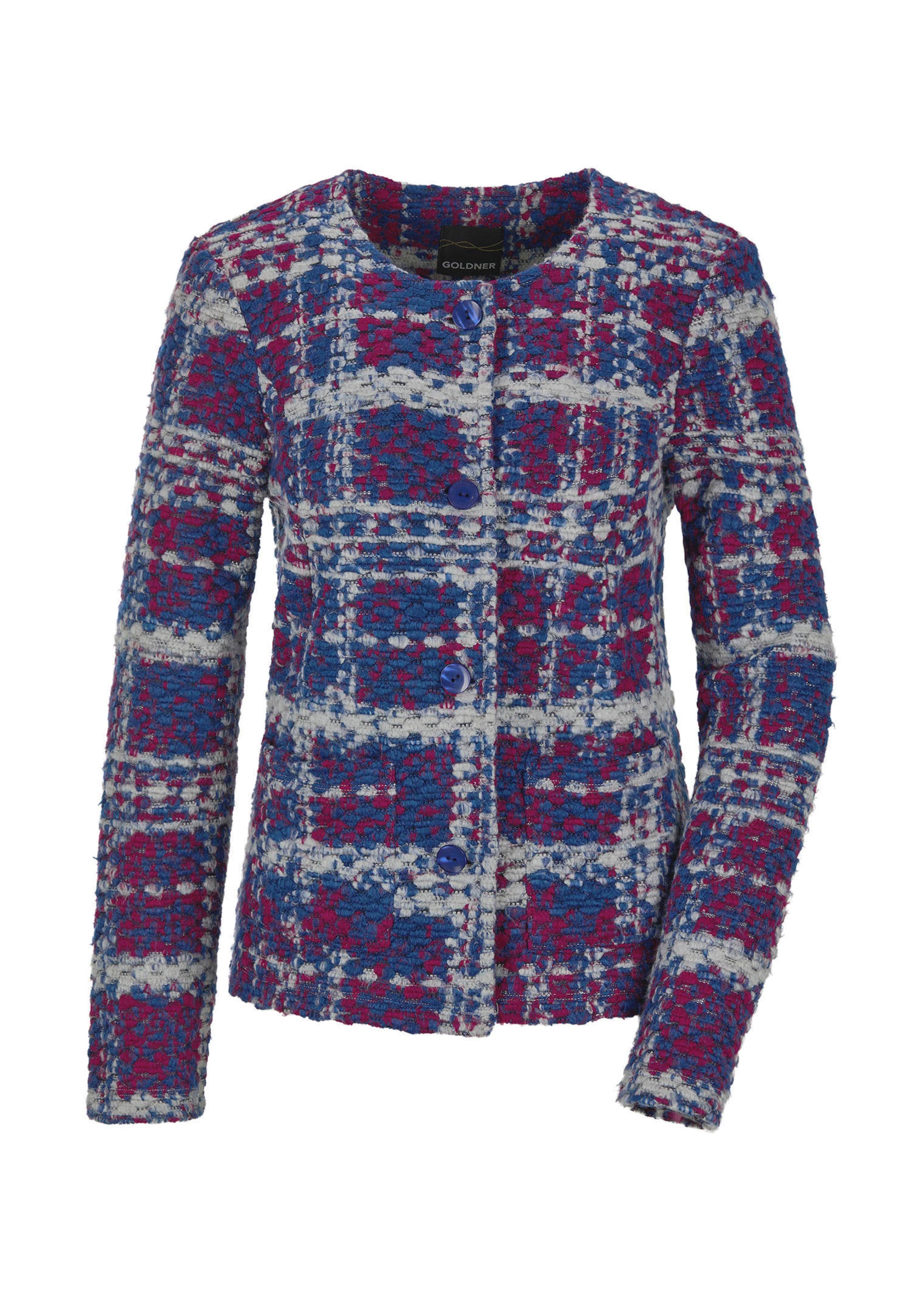 Jacquard-Jacke aus strukturiertem Jersey