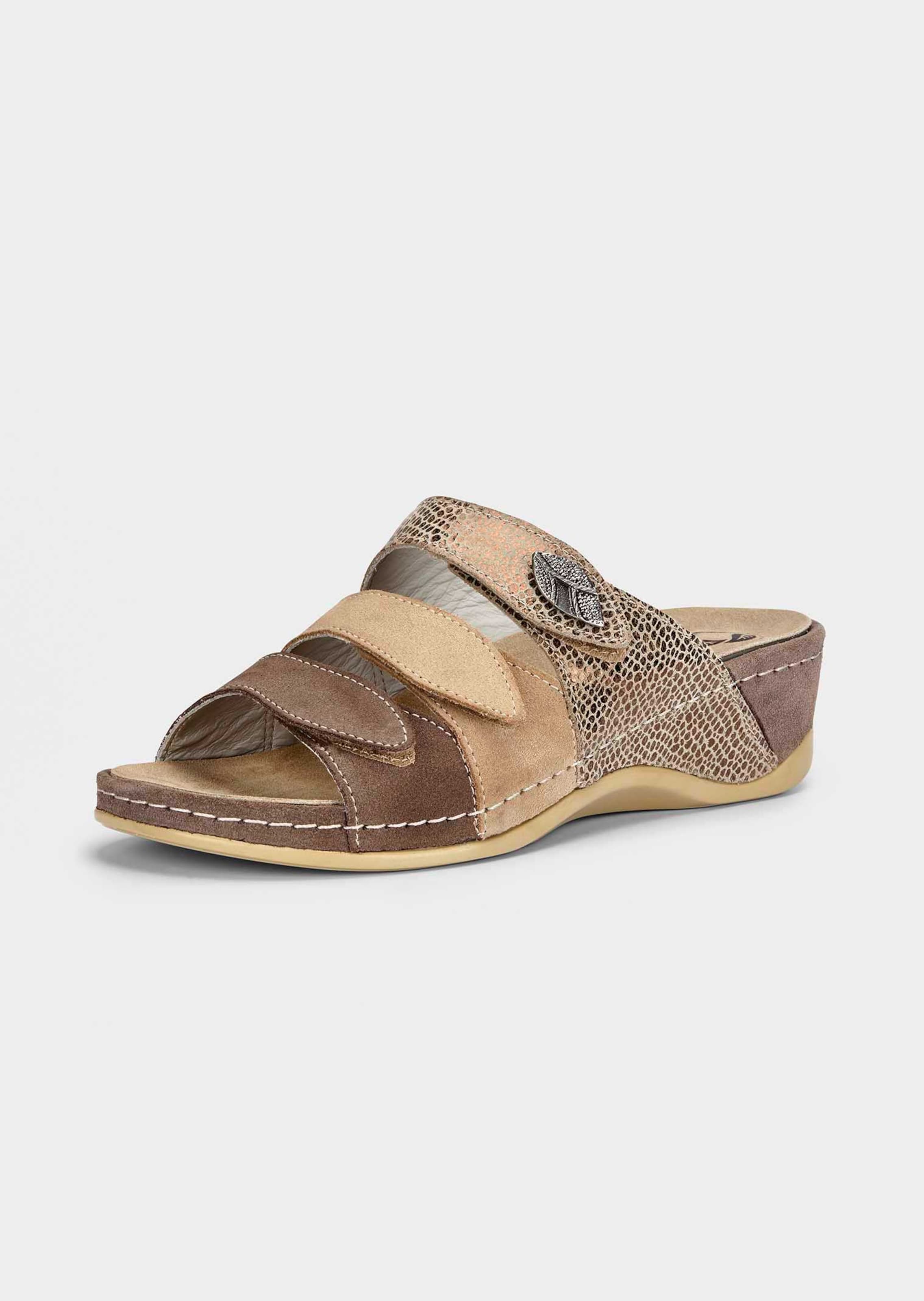 Mules en cuir avec semelle à mémoire de forme